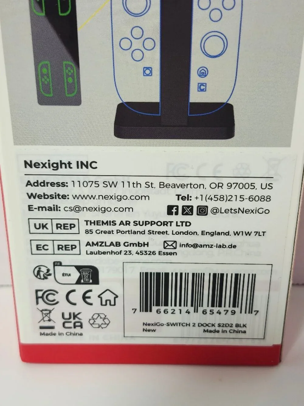 NexiGo S2D2 4 Port Charging Dock for Nintendo Switch 2 Joy-Pads NEW